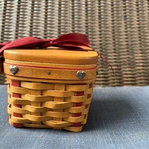 Longaberger Basket with Red Accents